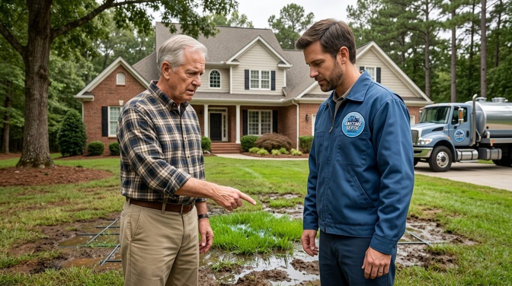 Homeowner_showing_technician_gre