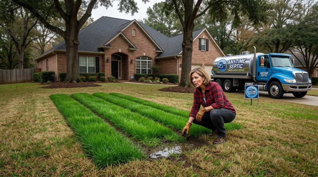 Homeowner_inspecting_soggy_grass