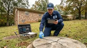 Professional Septic Technician Inspecting Cracked 202605062135
